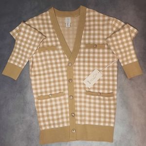 JOIE plaid cardigan women's small